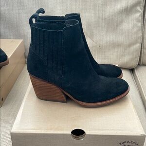 Kork-Ease Black Suede Women's Ankle Boots